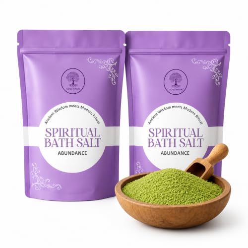 Image of Pure & Natural Abundance Spiritual Bath Salt | 200g Each (Pack of 2) | Invite Prosperity, Wealth & Blessings | Energy Cleansing, Manifestation & Spiritual Ritual Bath Salt