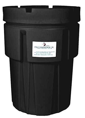 Black Diamond 1237-BD Poly SpillPack Drum, Animal Proof Trash Can, 95 gal, 42