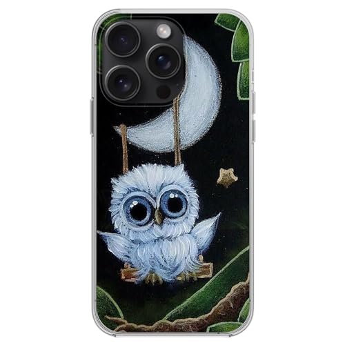 Coque pour iPhone 15 Pro protégeant des chutes avec motif hibou - 2