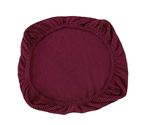 Elastic Stretch Chair Seat Cover Round Spandex Chair Covers Covers Removable Washable fit for Office Chairs,Dining Room Chairs,Bar Stools (Dark Purple) - Image 4