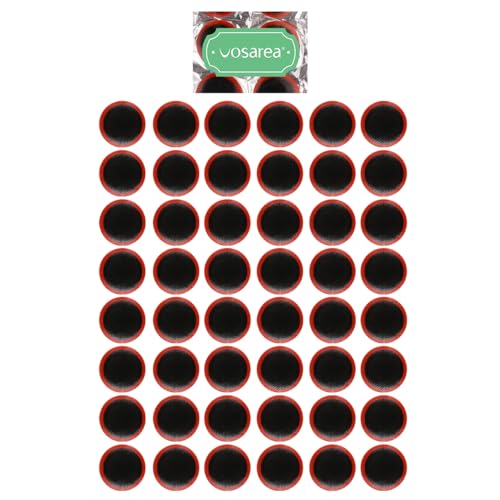 VOSAREA 48Pcs 30mm Motor Bicycle Bike Tyre Tire Inner Tube Puncture Rubber Patches Repair Kit