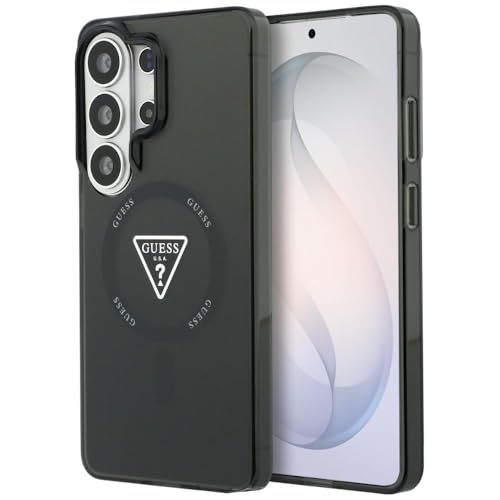 CG MOBILE Guess IML Gradient Triangle Compatible avec MagSafe Coque pour Samsung Galaxy S26 Ultra (Noir)