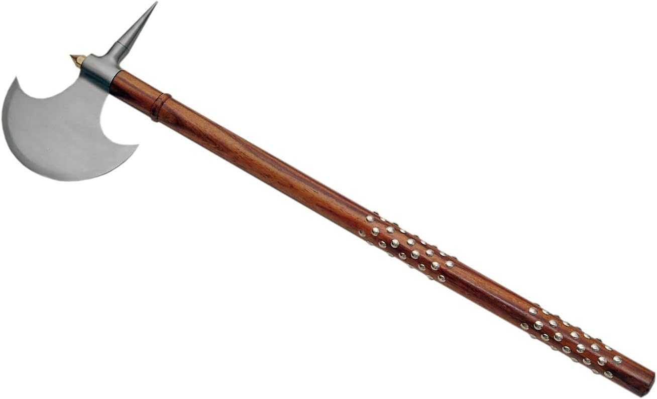 SZCO Supplies 32"" Medieval Replica Studded Battle Axe (882439)