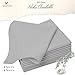 Mississippi Cotton Dinner Napkins Set of 24 Pieces 14 x 14 Inch Table Linens Made from Satin Cotton Fabric Napkins for Kitchen Table, Restaurant, Holidays, Light Grey Solid