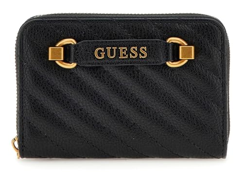 Portefeuille GUESS Sela SLG Zip Around M noir chic et zippé