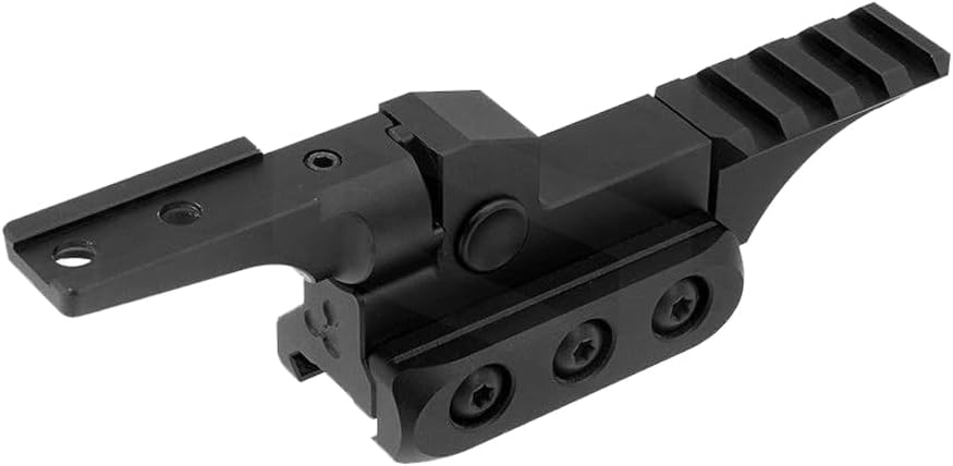 Modular Picatinny Riser Scope Mount for EXPS3 & G33 G43 3X G45 5X Magnifier Scope & 558 Red Dot Optical Holographic Sight, 2.25" Height, Magnifier Can Be Quickly Flipped