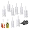 CHENKEE Set van 8 fermentatiebuisjes, luchtsluizen, fermentatiesluitingen, plastic sloten, fermentatie, luchtsluizen, handwerk, bier, luchtsluisbel voor het conserveren van zelfgebrouwen