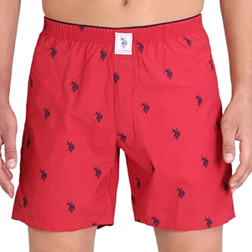 U.S. Polo Assn. Men’S Cotton Boxers (8907686196169_I021-125-P1_Red_S)