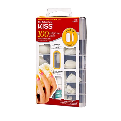 Kiss Ny Unha 100 Naturais Oval Medio, Kiss New York, Natural