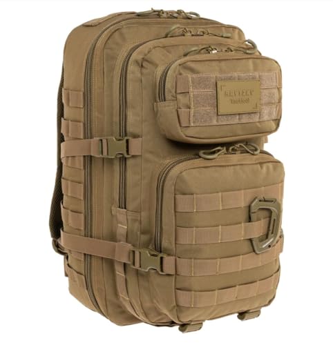 BRYTZKY Tactical Polygon Large 36L Taktischer Rucksack Coyote | Militär & Outdoor Rucksack Herren | Mit MOLLE-System & Fach für Trinkblase | Ideal für Trekking Camping & Survival | 51×29×28 cm