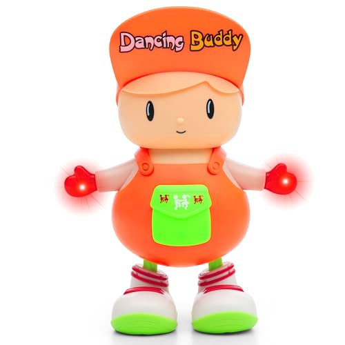 Image of Gooyo GY-3049 Dancing Buddy Toy with Vibrant Light Effect & Musical Sound | Best Dancing & Musical Toy for Kids | Dancing Boy Toy | Orange | 3xAA Battery (Not Included)