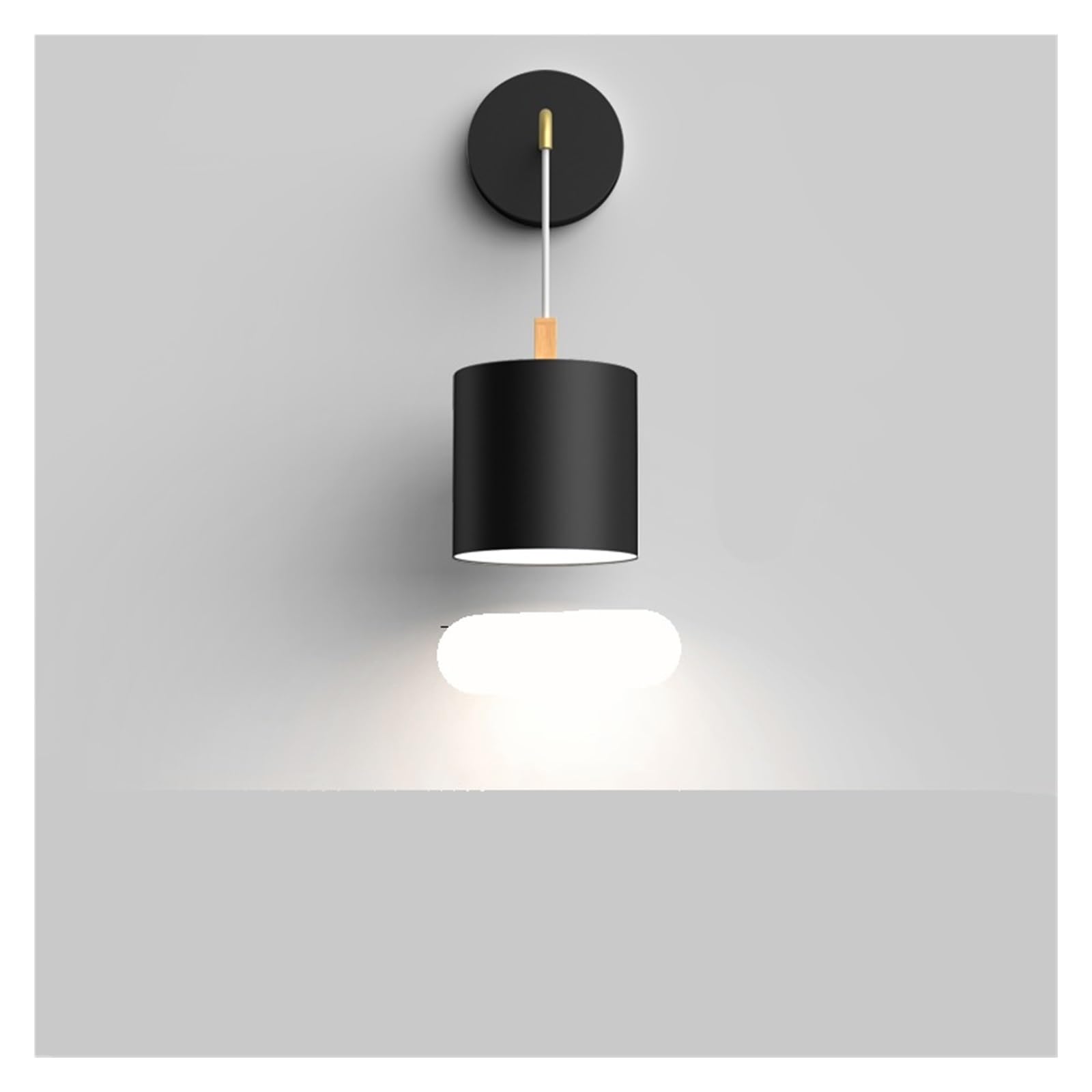 Applique murale en bois et métal noir au design scandinave - 8