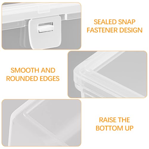 LdawyDE Karteikarten Box Groß, 2 Stück Karteikasten,15,8 x 11,8 x 7,2 cm Karteikartenbox mit Deckel, Vokabelbox für bis zu 500 Karten für Karteikasten, Lernkarten, Visitenkarten