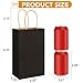XPCARE 200Pcs Paper Gift Bags 5.25x3.25x8.25'',Gift Wrap Bags with Handles, Black Kraft Paper Bags for Small Business Paper Bags Bulk for Birthday Party Favors Shopping Retail