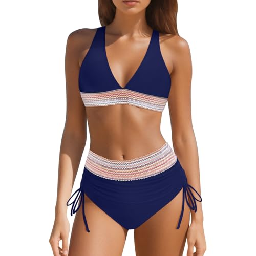 Maillot de bain deux pièces en nylon respirant et blocs de couleurs