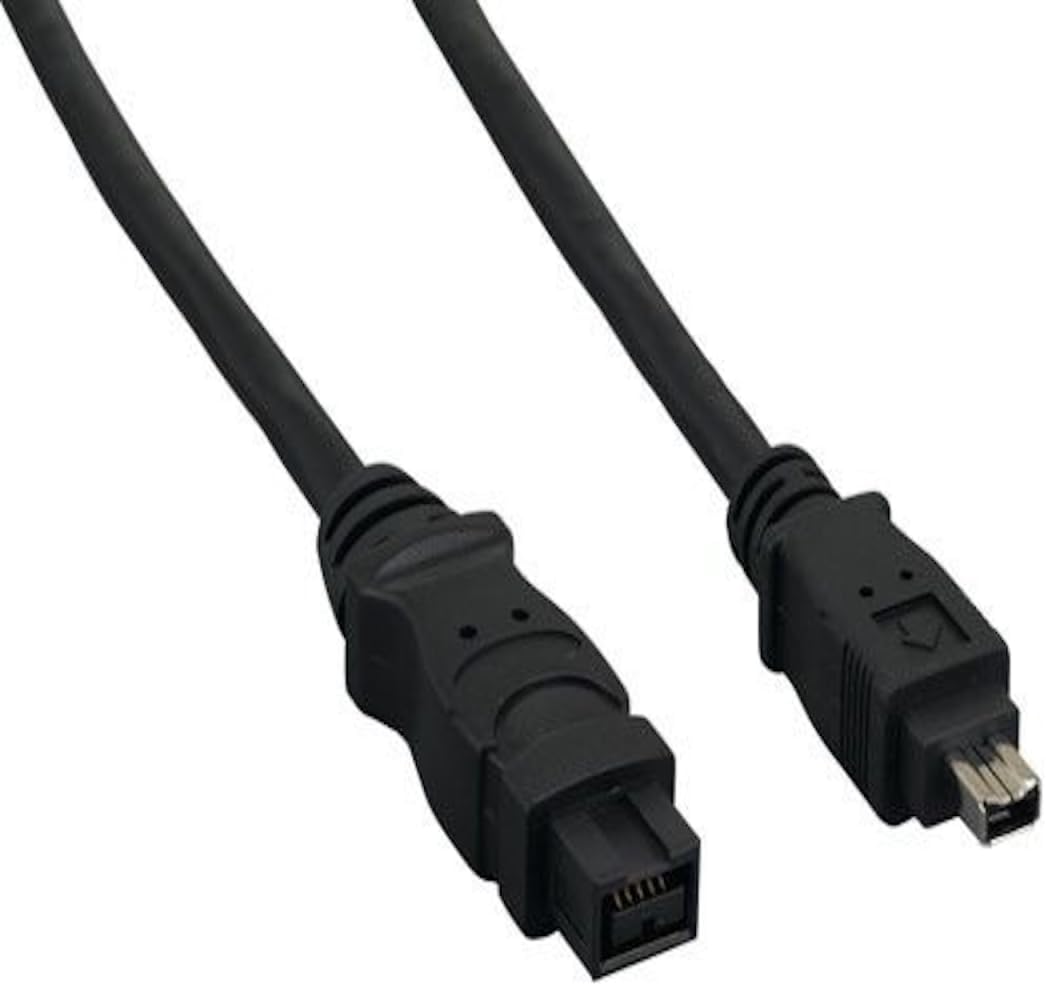 6 ft. IEEE 1394b FireWire 800 9-pin to 4-pin Black