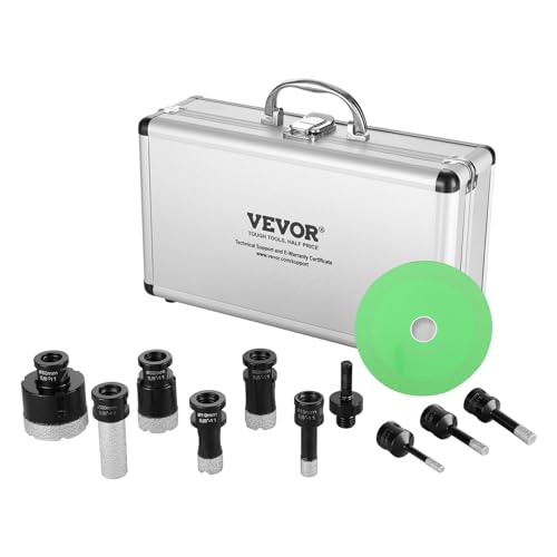 VEVOR Diamond Core Drill Bit Set, 8 PCS 6/8/10/13/19/25/32/50mm Diamond Hole Saw...