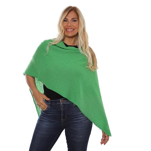 Women's Premium Mohair Wool Pashmina Soft Warm Durable 4 in1 Cape V-Neck Poncho Asymmetrical or Scarf3