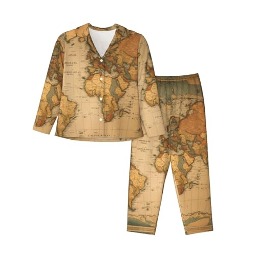 Pyjama de Noël carte du monde pour des soirées cocooning festives en famille