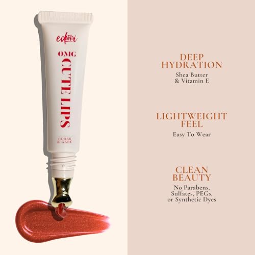 edandi ed&i OMG Cute Lips – Lip Gloss for Women with Shea Butter for Hydration, Light Shimmer, Lip Tinted High Shine Finish, Long Lasting Lip Gloss in Red Vanilla Frosting, Lightweight & Non-sticky — view 2