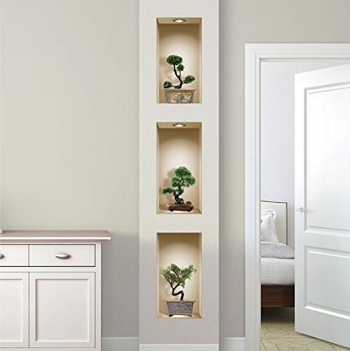 The Nisha Art Magic 3D Vinyl Removable Wall Sticker Decals Diy, Set Of 3, Bonsai #TOP3