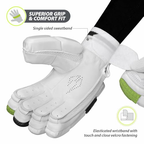 Image of DSC Leather Fury Cricket Batting Gloves for Mens, Size - Mens, Right Hand, White