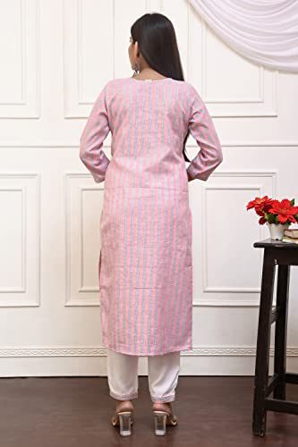Image of Women Cotton Kurti Pant Set for Women 2552