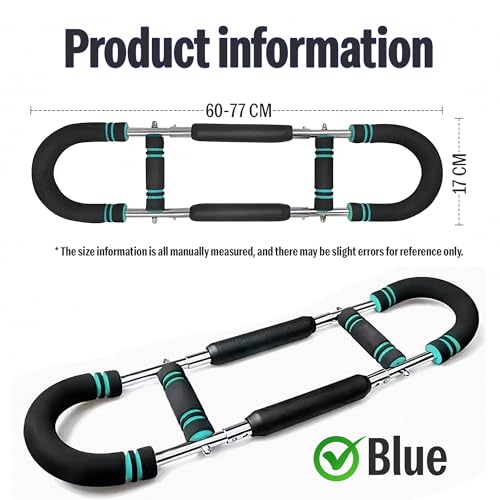 Image of Twister Arm Exerciser Adjustable Power Wrist & Forearm Strengthener, Portable Arm Workout Bar for Chest, Shoulders, Biceps, Triceps, Grip Strength & Home Gym Equipment (Blue)