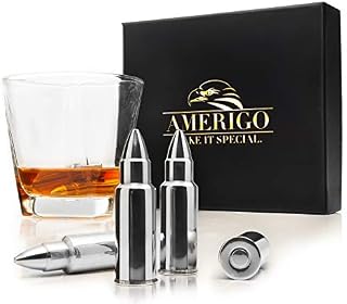 Whiskey Stones Bullets with High Cooling Technology - Stainless Steel Whiskey Bullets