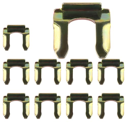 Replacement HW1457 Brake Hose Retaining Clips Kit (10 Pcs) - U Shaped Parking Hose Retaining Clip Brake Hose Lock for Cars Trucks Vehicles