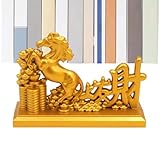 Utilisation polyvalente : figurines de cheval pour le Nouvel An chinois qui améliore l'entrée et le salon, offrant un placement polyvalent sur les étagères, les bureaux ou les armoires TV pour une touche d'élégance culturelle dans les chambres, les bureaux ou les salles d'étude, créant une ambiance accueillante dans n'importe quel environnement
