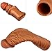 New Large Soft Real Male Super Silicone Sleeve Extension Sheath Extender for Men Male Enhancement Extension Sleeve (Brown, 8.7 in)
