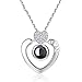 Produktbild OSLEI Ketten für Damen Sterling Silber kette mit Herz Anhänger Halskette Sterlingsilber Damenschmuck Y-Ketten Fashion Schmuck Geschenk