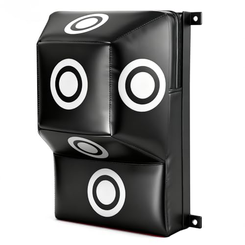 Wall Mount Boxing Pad Uppercut Target Pads Boxing Punching Bag for Home Gym Workout (Black and White)