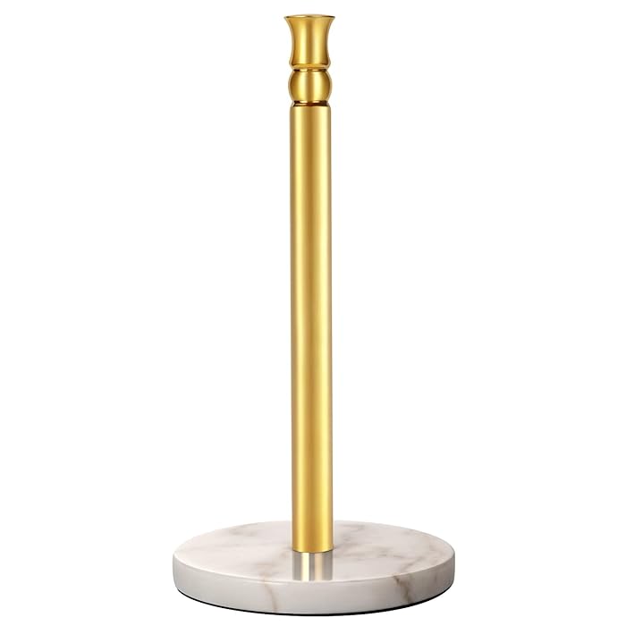Buy Sfemn Paper Towel Holder, Gold Paper Towel Holder Countertop with Heavy Marble Base, Free