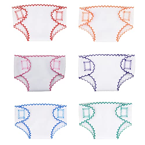 ibasenice Acessorios Para Boneca Fraldas De Boneca DIY Para Crianças 6 Peças De Fraldas De Bebê Roup