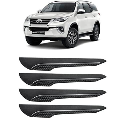 Image of AOSIS-Car Bumper Protector /Bumper Guard for Toyota Fortuner with Single Chrome Stripe (4-Pcs)