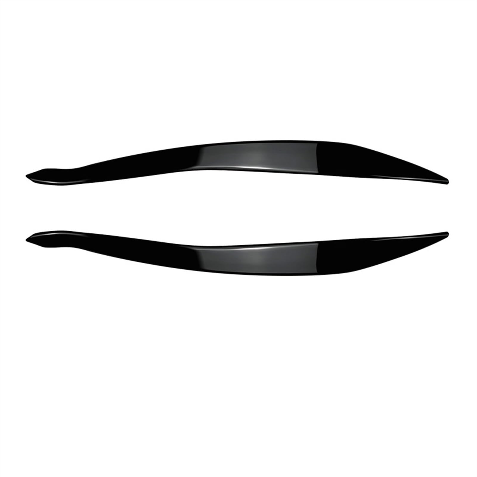 Car Styling Accessories Headlight Eyelid Eyebrow Trim Cover Sticker for 5 Series LCI F10 F11 2015-2017(Glossy Black)