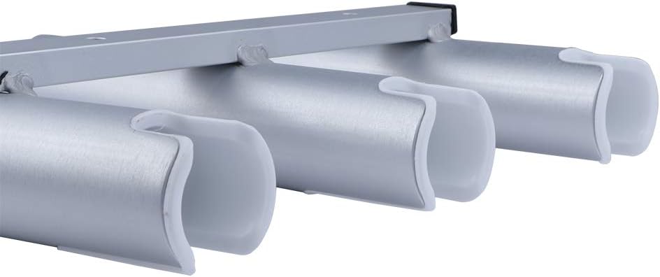 Aluminium Wall-Mounted Fishing Rod Holder for Boat, Garage & Marine - Holds Rods & Poles