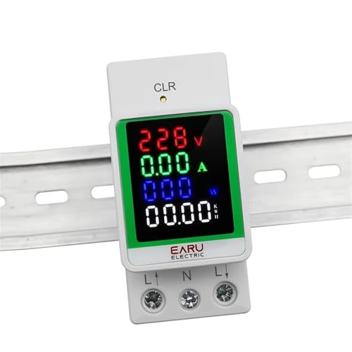 Moniteur d'énergie électrique triphasé monophasé pour suivi kwh et ampèremètre rail din