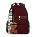 Ahomy Rucksack Klavier Violine Musik Note Rucksack Schultasche für Mädchen Jungen Frauen Ideal Reise Tag Schulter Pack