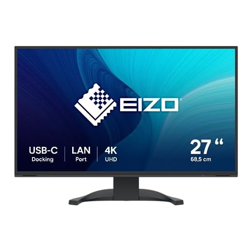 EIZO FlexScan EV2740X-BK - Monitor da 68,5 cm (27 pollici) (USB-C (94 W PD), DisplayPort, HDMI, hub USB, RJ-45 LAN, switch KVM, tempo di risposta 5 ms, 3840 x 2160 (4K UHD), nero