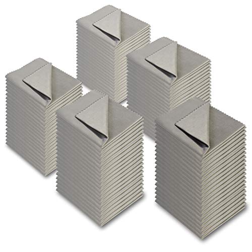 AAwipes Paños de limpieza para gafas, lentes, teléfonos, pantallas, cámaras, cubiertos, cualquier otra superficie delicada (5.5 x 5.5 pulgadas, 100 unidades de color gris claro) Cover