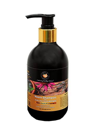 Image of anti dandruff shampoo - for women and men, sulphate and paraben free herbal shampoo for dry and frizzy hair, anti hairfall mild clarifying cleanser, natural hair care products