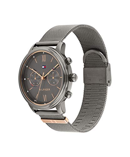 Tommy-Hillfiger-Quartz-Grey-Dial-Grey-Stainless-Steel-Strap-Watch-for-Women