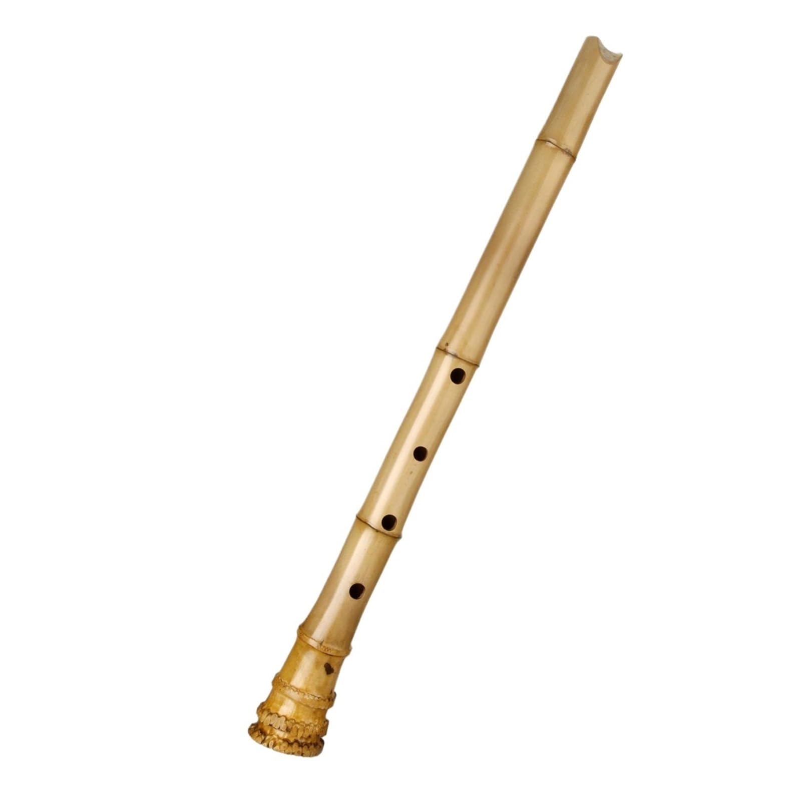 Flûte verticale en bambou à 5 trous 1.8 Shakuhachi instrument en bois ton D avec racine non Nanxiao Professionnelle Flûte Bambou
