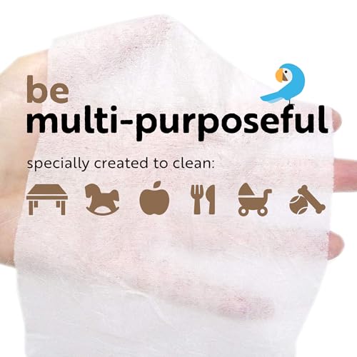Natural Essentials Be Purposeful Cleaning Wipes, All Purpose & Baby & Safe Household & Daycare Cleaner, Non-Sticky Plant-Based Cloth, Clean Toys, Pacifiers, Cribs, Food Surfaces, Coconut Scent, 400ct - Thumbnail 6