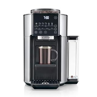 De'Longhi TrueBrew Drip Coffee Maker, Grinder, 8 to 24 oz, Built-In Grinder