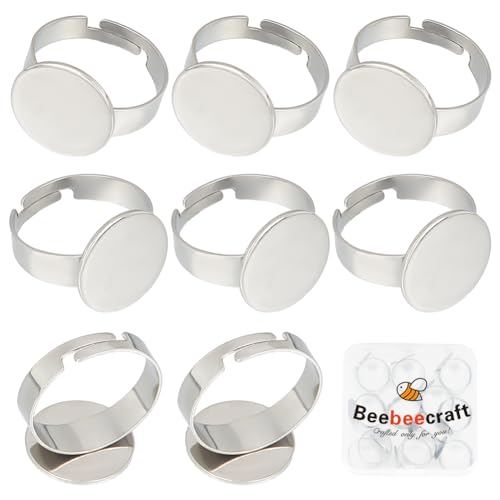 Dimensione: Trovini base per anello: diametro interno di circa 17,5 mm, larghezza di 3,5-4,5 mm; vassoio: 14,5x0,5 mm.