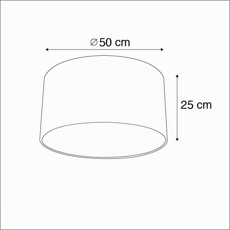 Qazqa Modern Lampenschirm - Cilinder Velours - Grün, supports-e27, diameter 50 centimeter